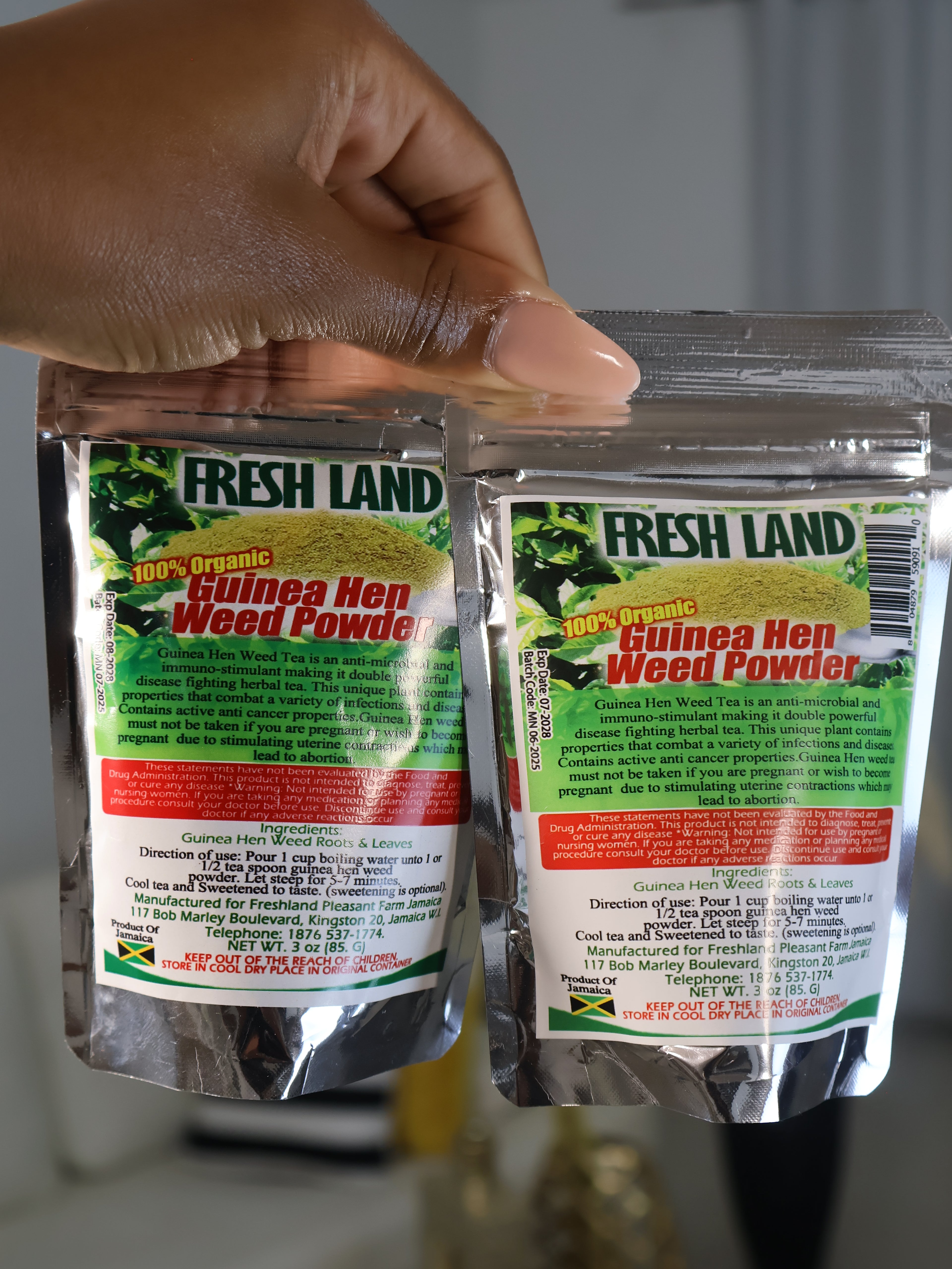 Organic Guinea Hen Weed Root Tea Jamaican