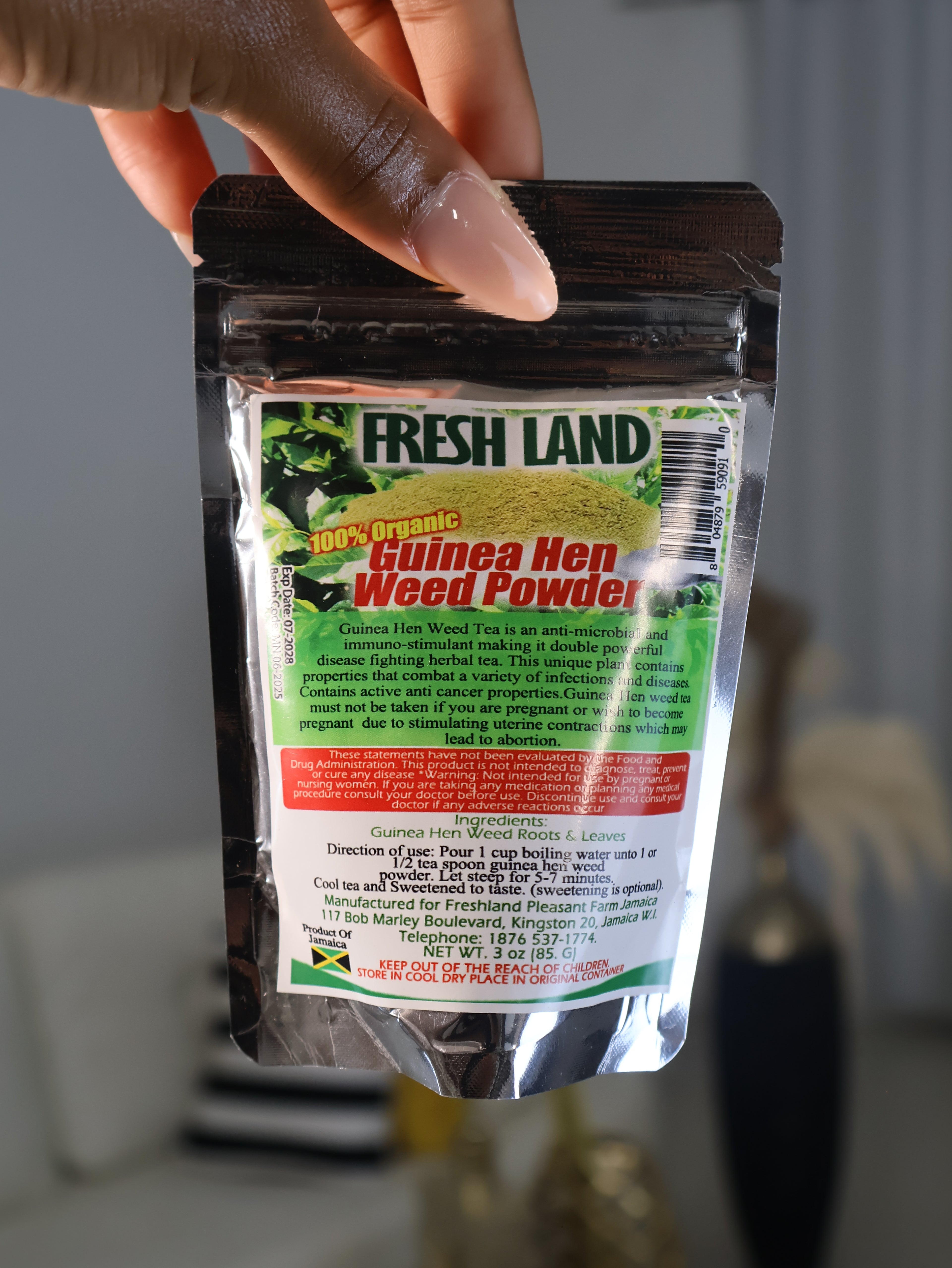 Organic Guinea Hen Weed Root Tea Jamaican