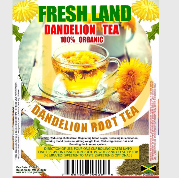 Fresh Land Organic Dandelion Root Tea Powder