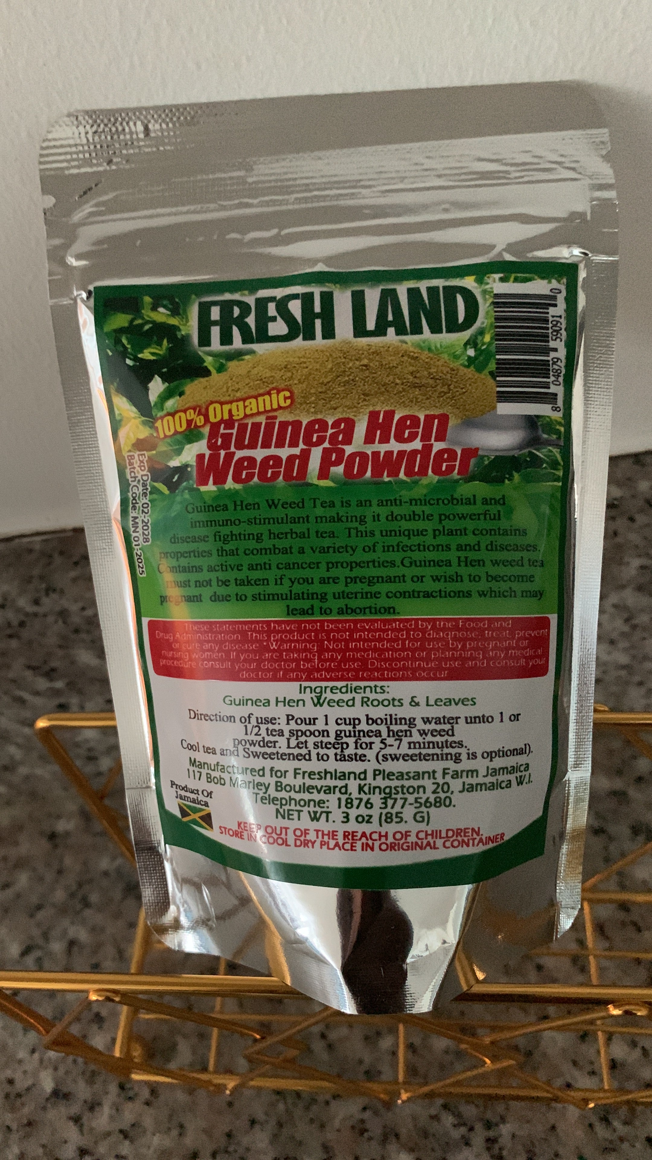 Organic Guinea Hen Weed Root Tea Jamaican